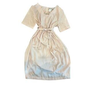 Vintage Gingham Dress - Sz 12 - Coquette - Cottagecore - 90s